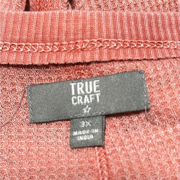 True‎ craft brand thermal look top / Size 3X / B-100 - Picture 8 of 11